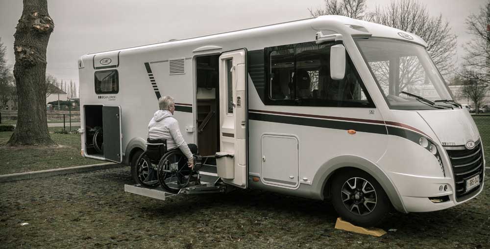 Rolstoeltoegankelijke camper, motorhome, moveaaltheway, camper voor